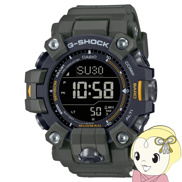 腕時計 ジーショック G-SHOCK 国内正規品  MUDMAN 電波ソーラー バイオマスプラスチック採用 GW-9500-3JF メンズ カーキー カシオ CASIO