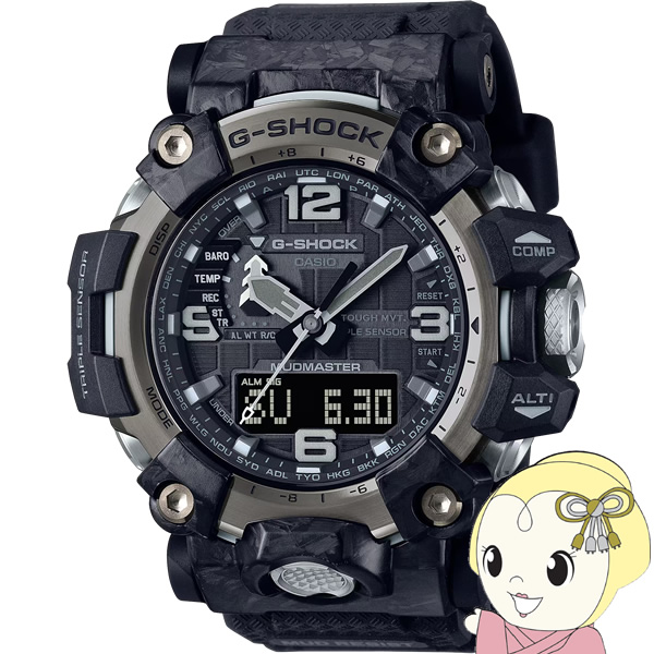 カシオ CASIO G-SHOCK マッドマスター トリプルセンサー搭載モデル GWG-2000-1A1JF メンズ 腕時計 電波ソーラー アナデジ ブラック