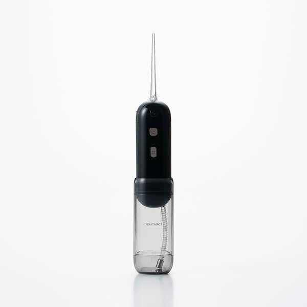 口腔洗浄器 エレコム デンタルウォッシャー DENTNICS 収納タンク 伸縮タイプ UV除菌機能 4モード IPX7 ブラック ELECOM HC-JF02BKの画像