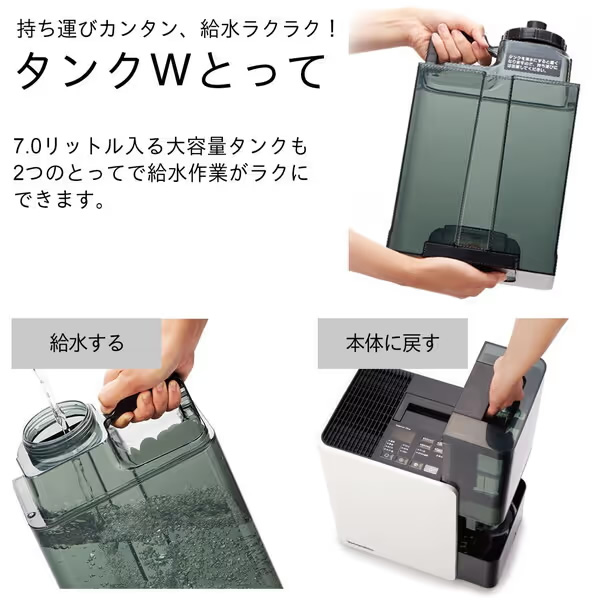 ダイニチ（Dainichi） 加湿器 ハイブリッド式 スノーホワイト HD