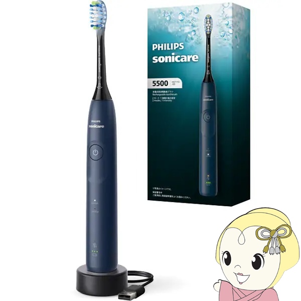 �d�����u���V �t�B���b�v�X Philips �\�j�b�P�A�[ Sonicare 5500�V���[�Y HX7113/05 �l�C�r�[�u���[
