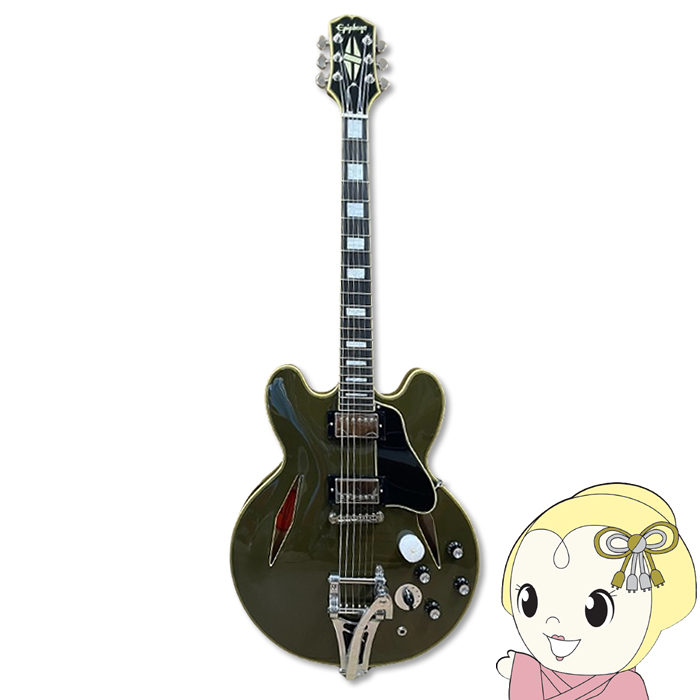 エレキギター Epiphone エピフォン Shinichi Ubukata ES-355 Custom Bigsby ver.02 Olive  Drab セミアコ IGES355CSUODNB3