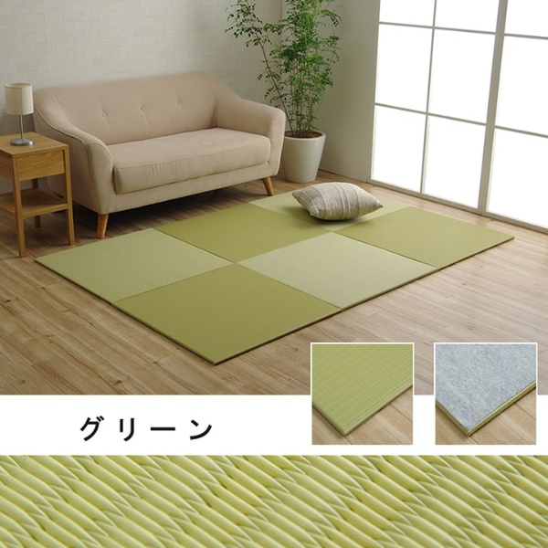 置き畳 日本製 水拭きできる ポリプロピレン ユニット畳 シンプル ベージュ 約70×70cm 6P （同色6枚組） 畳コーナー｜gion｜17