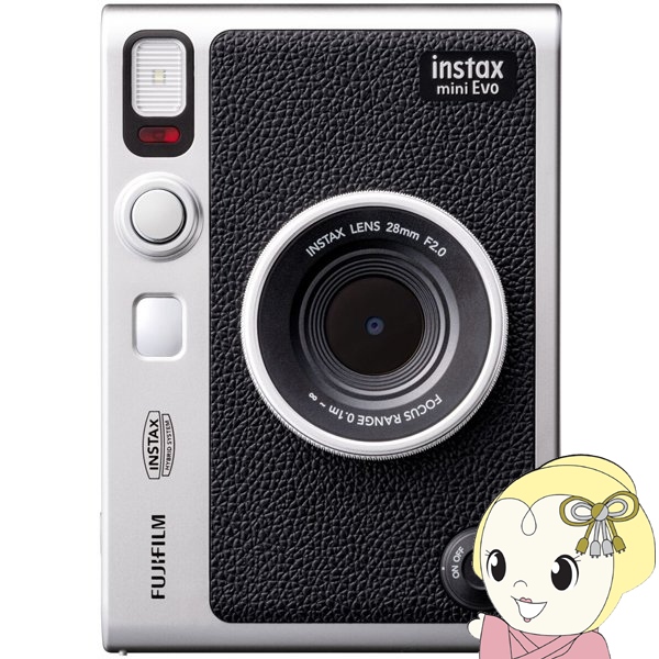 インスタントカメラ INSTAX mini Evo チェキ USB Type-C対応  ブラック | instax mini