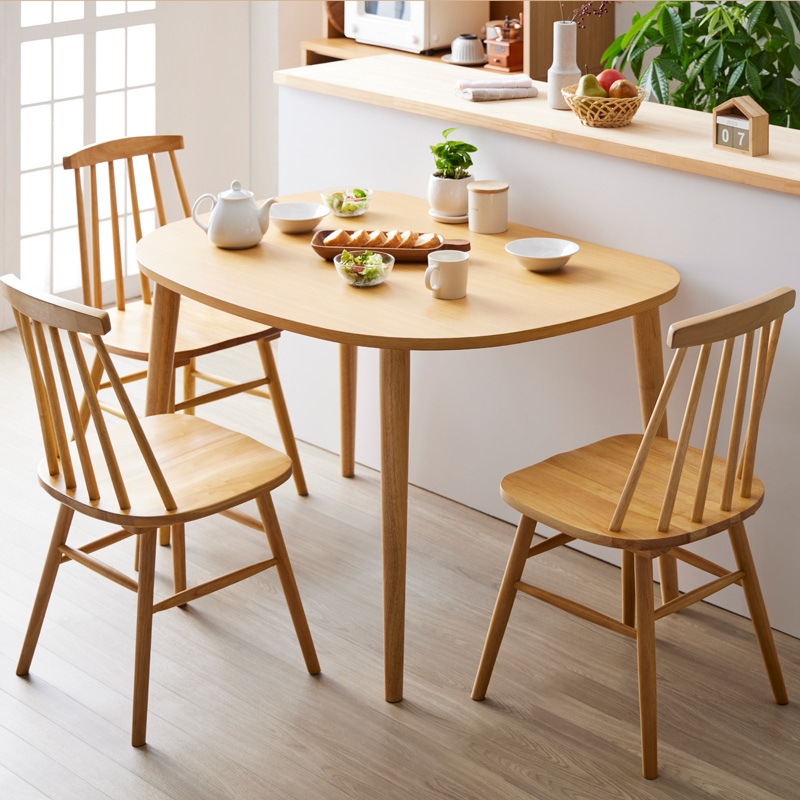 岩附 ダイニングチェア 天然木ウィンザーチェア 同色2脚セット チェア