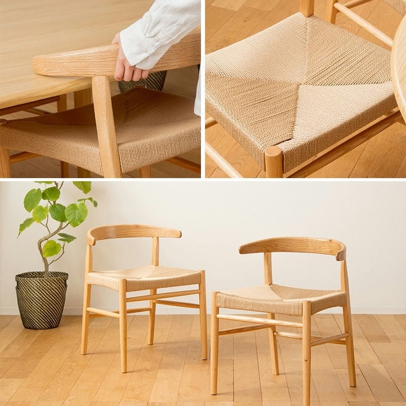 ペーパーコードチェア2脚 座椅子 ペーパーコード【2脚セット】②