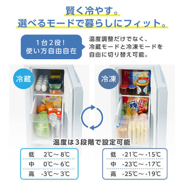 MAXZEN（マクスゼン） 冷凍庫【メーカー直送】スリム冷凍庫 93L 右開き