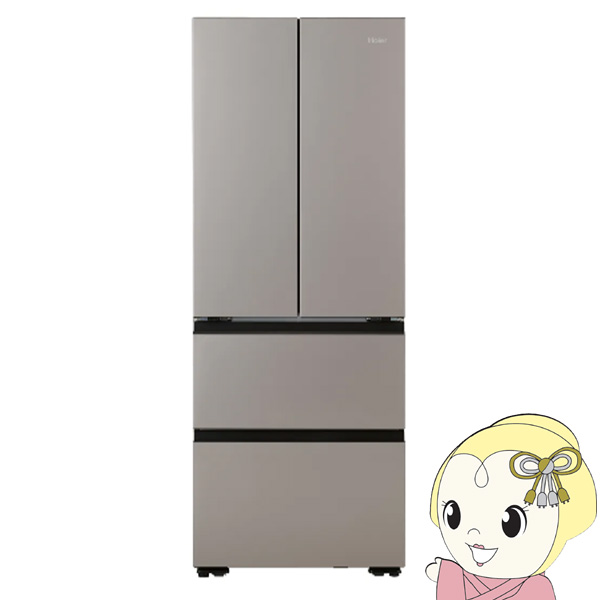 [�\��]�①�Ɂy�ݒu���zHaier �n�C�A�[�� 4�h�A 411L �ω��J�� CORISM ��70cm �A�C�{���[�O���[ JR-G41A-H ������