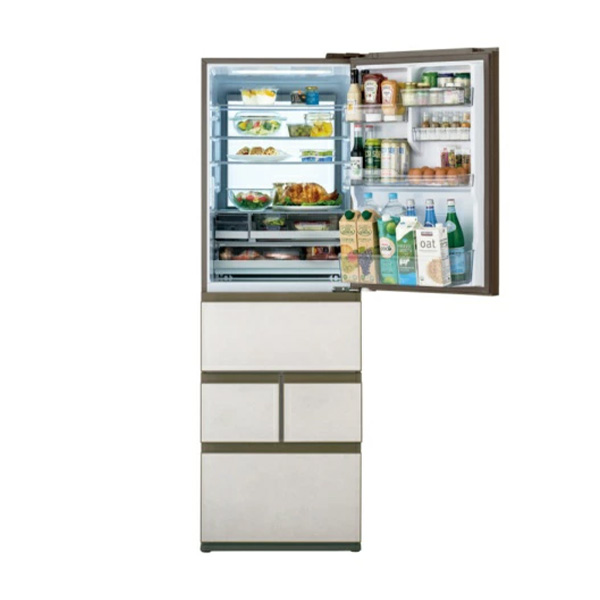 [予約]冷蔵庫【設置込】Haier ハイアール 5ドア 450L 右開き CORISM 幅59.5cm サンドホワイト JR-LX45A-W ぎおんの画像