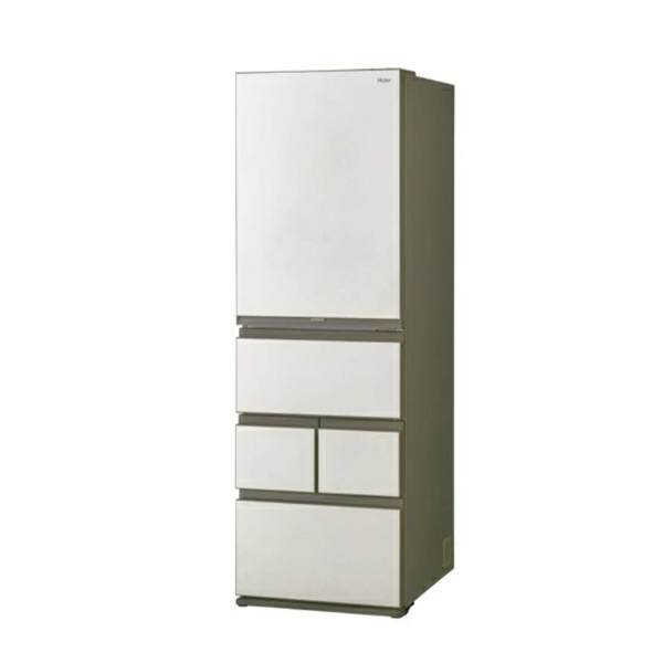 [予約]冷蔵庫【設置込】Haier ハイアール 5ドア 450L 右開き CORISM 幅59.5cm サンドホワイト JR-LX45A-W ぎおんの画像