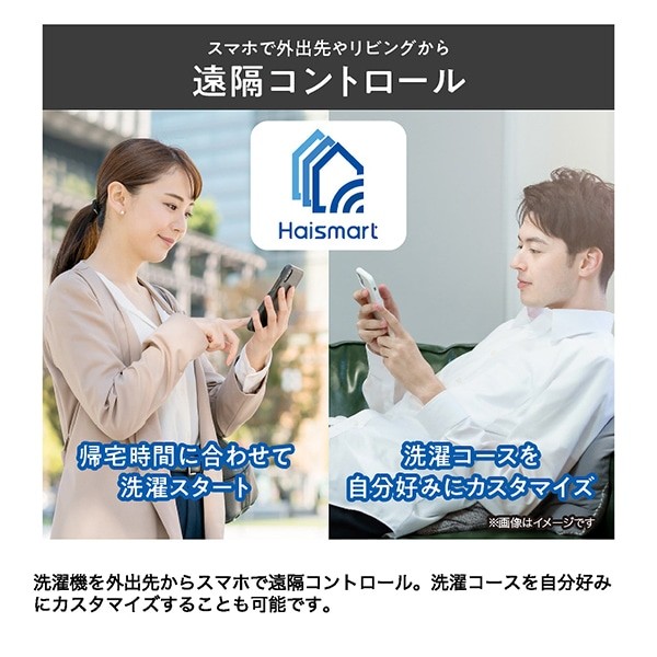 ドラム式洗濯乾燥機 【標準設置費込】 Haier ハイアール 12.0kg 左開き ホワイト JW-FH120A-Wの画像