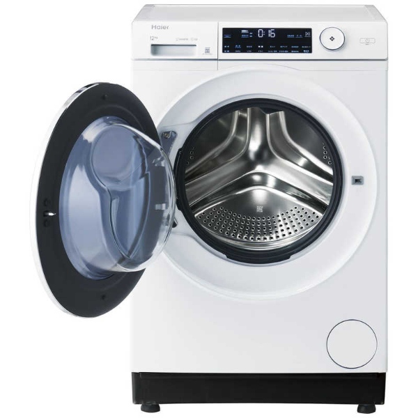 未使用ハイアール 12kg左開ドラム式洗濯機JW-TD120SA-W 温水機能付 Haier（ハイアール） [予約]ドラム式洗濯機【標準設置費込】ハイアール