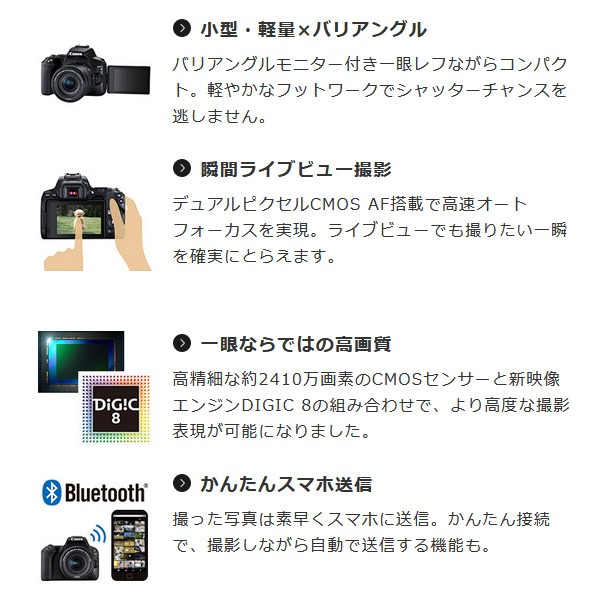 キヤノン デジタル一眼レフカメラ Canon EOS Kiss X10 ダブルズームキット :KISSX10BK-WKIT:ぎおん - 通販 -  Yahoo!ショッピング