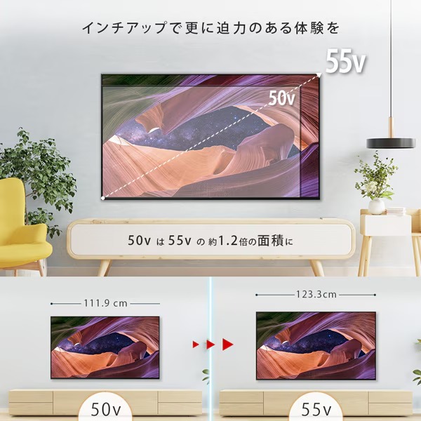 BRAVIA テレビ ソニー KJ-50X83L 50V型 4K液晶テレビ 高画質