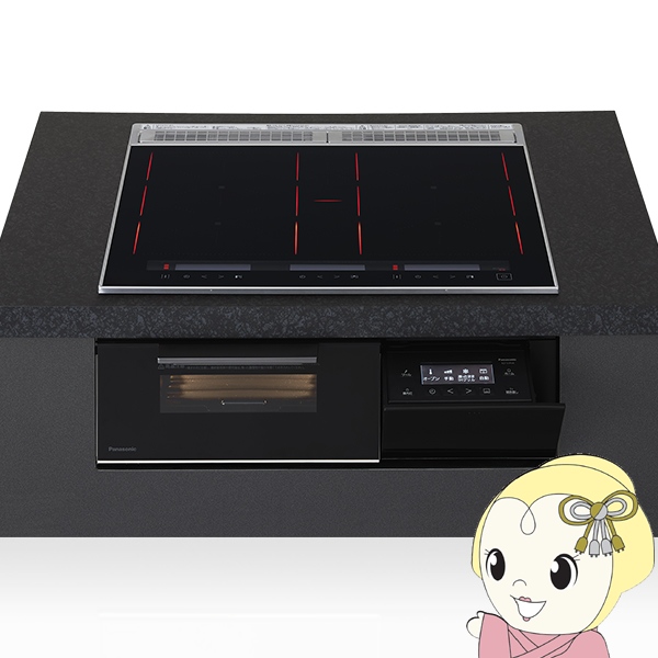 ビルトインIHクッキングヒーター パナソニック Panasonic Sシリーズ  KZ-S1F6K ジェットブラック 幅60cm 3口IH｜ぎおん