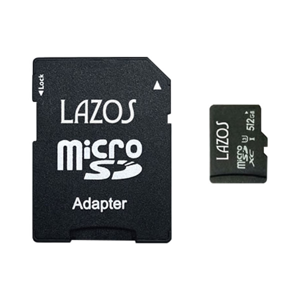 Lazos microSDHCメモリーカード 512GB CLASS6 紙パッケージ 20個セット L-B512MSD10-U3｜gion｜02