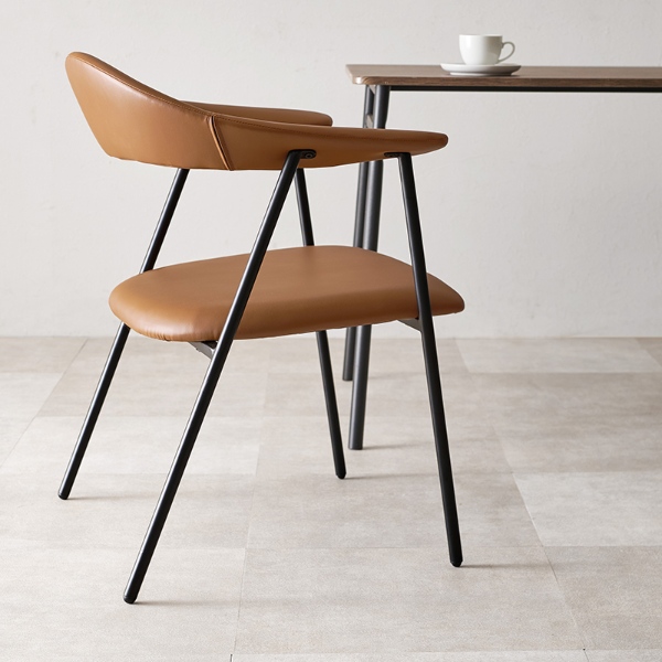 HAGiHARA（萩原） チェア グレー アームチェア 座面幅48 幅広