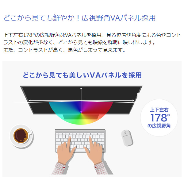 液晶ディスプレイ 21.45型ワイド IOデータ フリースタイルスタンド 3辺