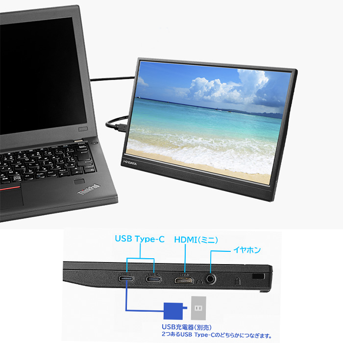 I-O DATA 液晶モニタ 17.3型 IOデータ フルHD対応モバイル