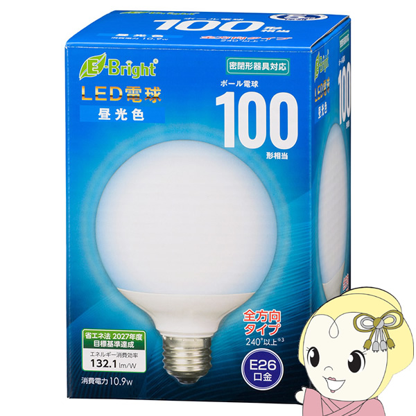LED�d�� �{�[�����` 100W���� 1440lm �����F G95 E26 ���`���Ή� �I�[���d�@ LDG11D-G AG24