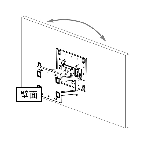 壁掛金具 左右首振り 〜50V型対応 ハヤミ工産 HAMILeX LH-62 液晶テレビ 液晶ディスプレイ サイネージ｜gion｜09