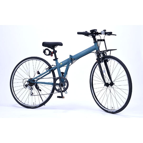自転車 折りたたみ クロスバイク 700C×28C 6段変速 LEDライト MYPALLAS 