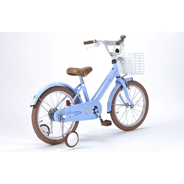 [予約 4月22日以降]子供用自転車 18インチ 補助輪付き 泥除け付き 子ども MYPALLAS マイパラス おしゃれ かわいい MD-18-AQ アクアの画像