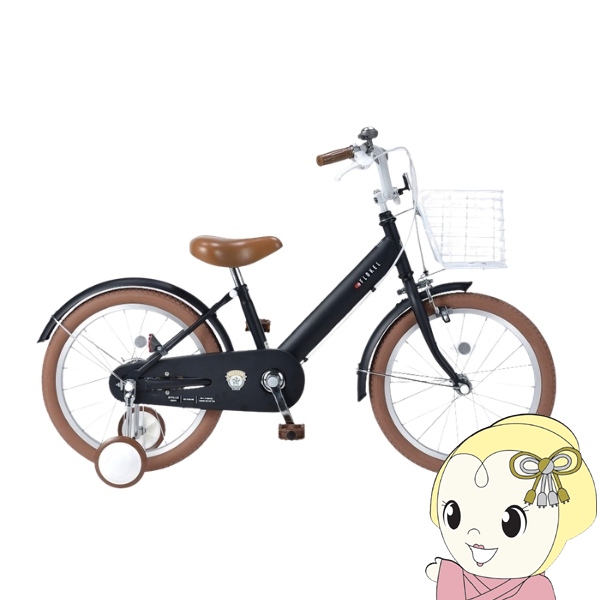 [予約 7月日以降]子供用自転車 18インチ 補助輪付き 泥除け付き 子ども MYPALLAS マイパラス おしゃれ MD-18-ST ストーン