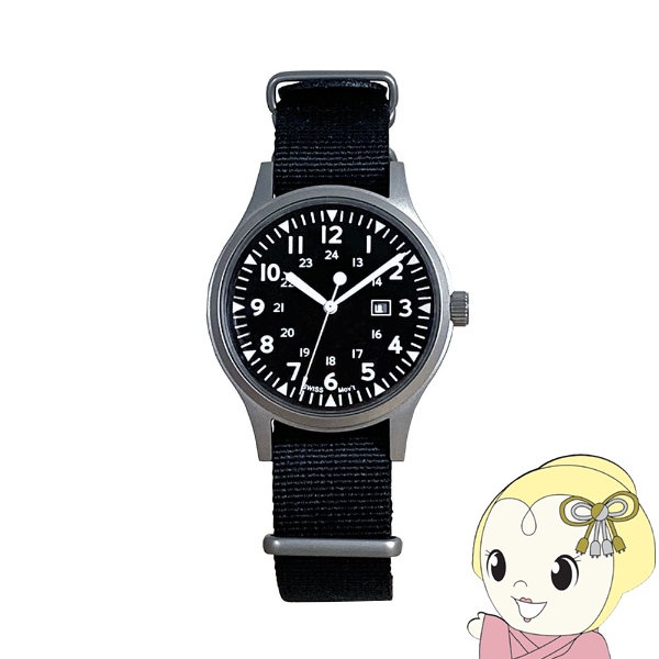 腕時計 NAVAL WATCH Naval military watch US Force Type アナログ 黒ベルト MIL.-01A