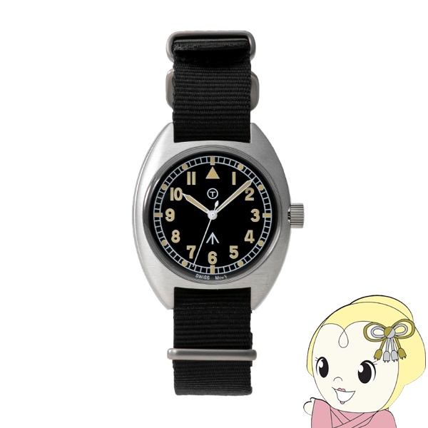 腕時計 NAVAL WATCH Naval military watch Royal Air Force type アナログ 黒ベルト MIL.-02B