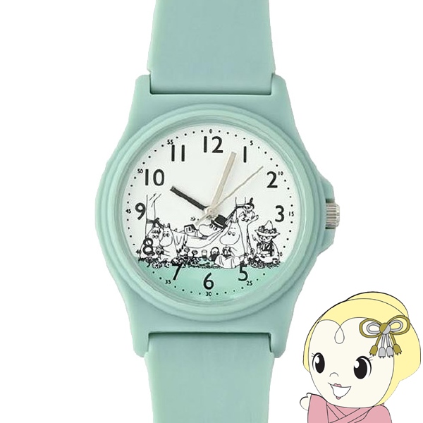 ムーミン腕時計 カジュアルウォッチ ムーミン MOOMIN 腕時計 レディース シリコンベルト 蓄光 ムーミン仲間たち かわいい ブルー MOC004-1