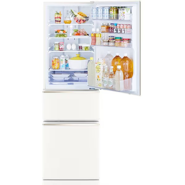 冷凍冷蔵庫【標準設置費込み】三菱電機 300L 幅54cm 右開き 3ドア マットホワイト CXシリーズ MR-CX30M-W ぎおん 三菱電機（MITSUBISHI ELECTRIC） 冷凍冷蔵庫【標準設置費込み】三菱