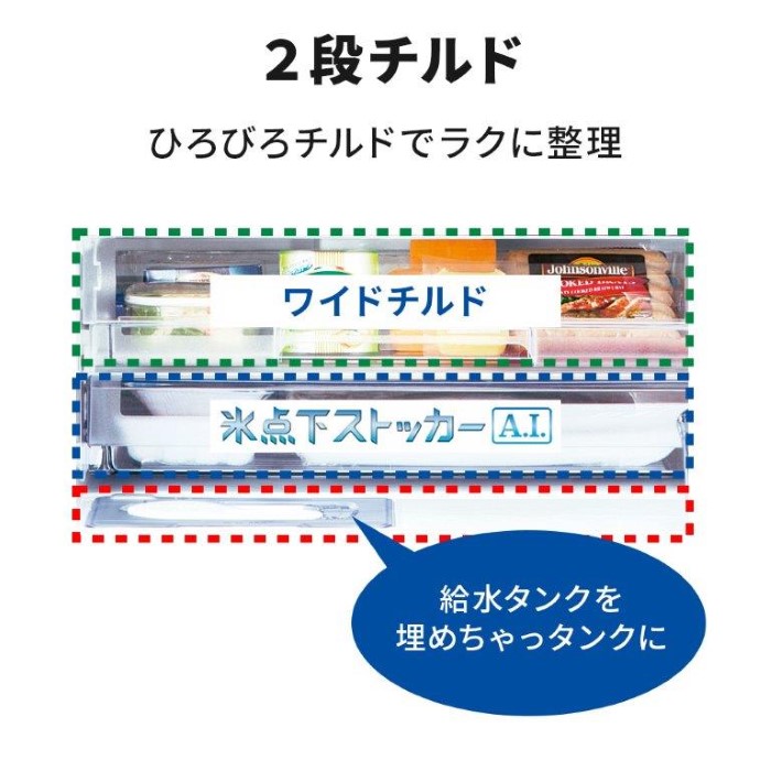 [予約]冷蔵庫【標準設置費込】三菱電機 冷凍冷蔵庫 365L 3ドア 右開き マットリネンホワイト MR-CX37K-W｜gion｜07