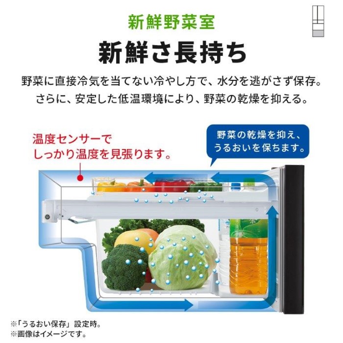 冷蔵庫【標準設置費込】三菱 MITSUBISHI 495L 6ドア ロイヤルウッド MR-JW50M-M　ぎおん | 三菱電機 | 15