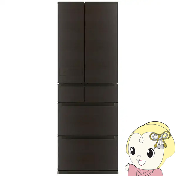 �①�Ɂy�ݒu���z�O�H�d�@ JW�V���[�Y ��65cm 495L 6�h�A �ω��J���^�C�v ���C�����E�b�h MR-JW50N-M