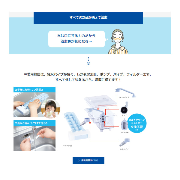冷蔵庫 【標準設置費込】 三菱 6ドア冷蔵庫 485L フレンチドア グランドクレイベージュ MR-MZ49K-C　ぎおん | 三菱電機 | 01