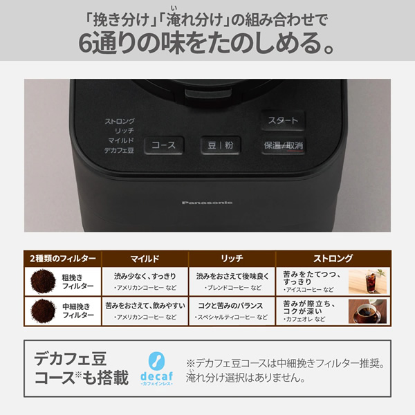 Panasonic（パナソニック） コーヒーメーカー ブラック 全自動コーヒー