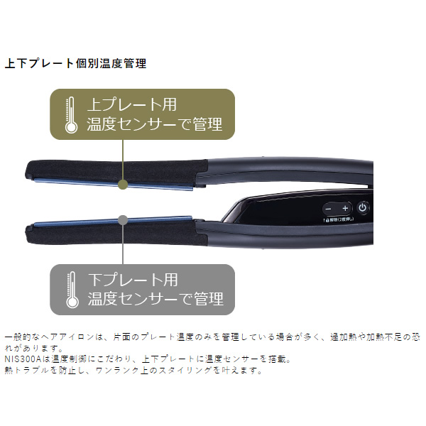 TESCOM NIS500A ストレートヘアアイロン  スモーキーグレー Nobby by TESCOM テスコム ヘアアイロン NIS500A-H スモーキー