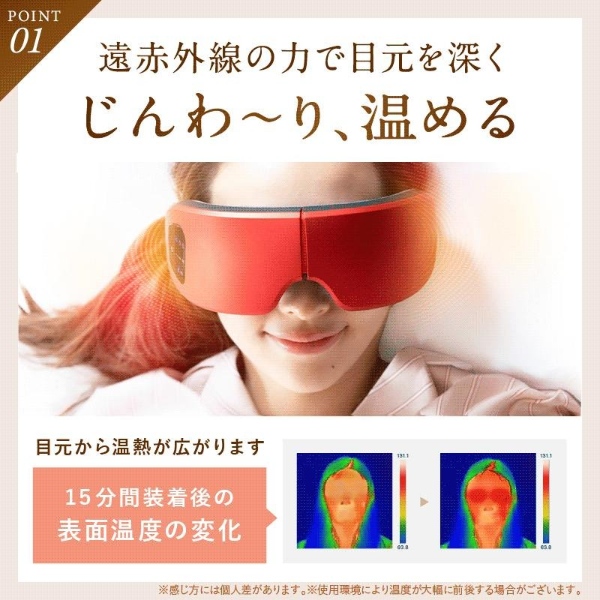 NIPLUX アイマッサージャー 充電式ホットアイマスク NIPLUX EYE RELAX