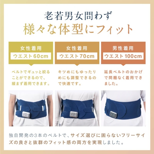 NIPLUX 腰サポーター 腰ベルト 電動腰ケア用品 温熱 振動 蝶々型