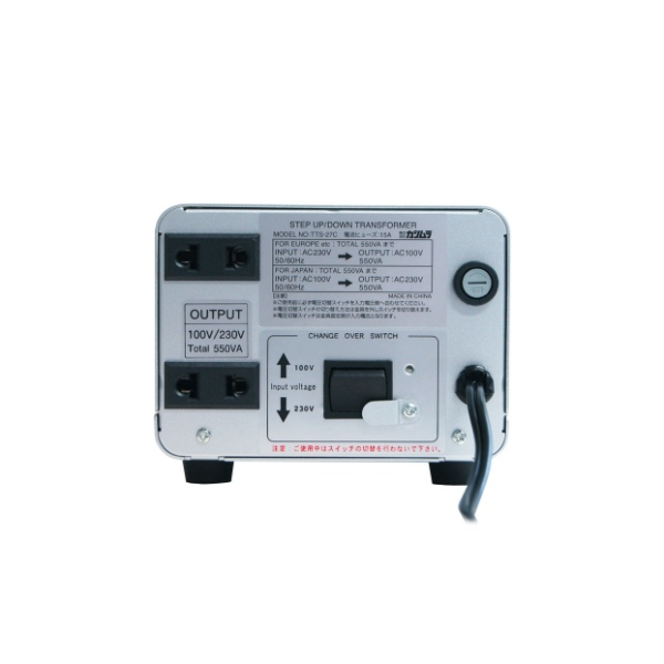 カシムラ WT-11EJ NTI-27 海外国内用大型変圧器 220-240V/550VA