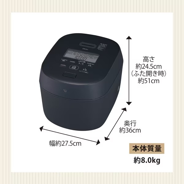 【ほぼ未使用】象印 NW-NB18 圧力IH炊飯器 1升炊き 使用5回未満 圧力IH炊飯ジャー 炎舞炊き NW-NB18 WA（スレートブラック） | 象印