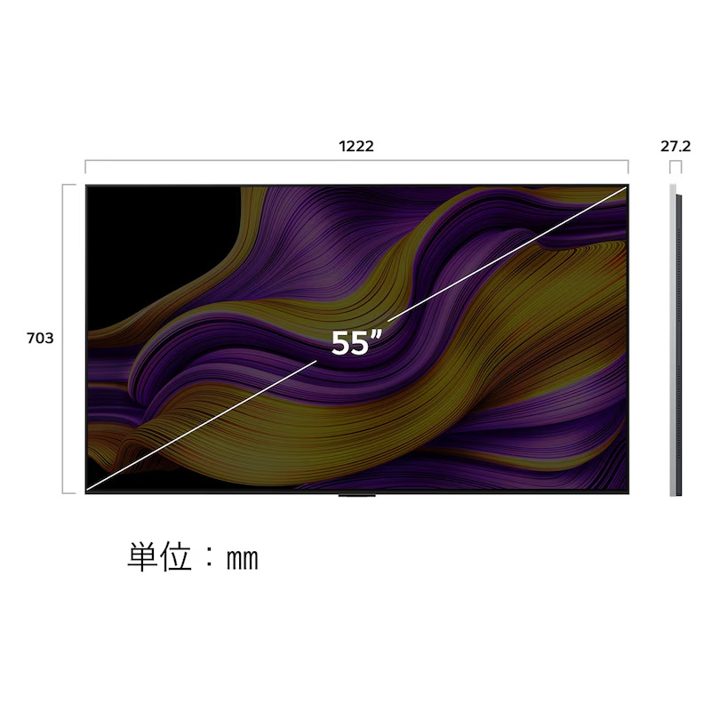 LGエレクトロニクス LG 4K有機ELテレビ 55V型 LG OLED evo AI G5