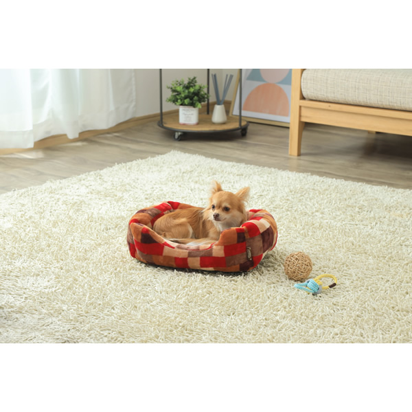 猫用ベッド・犬用ベッド アイリスオーヤマ ペットソファベッド角型 Sサイズ ブラウン PSKL-450｜gion｜02