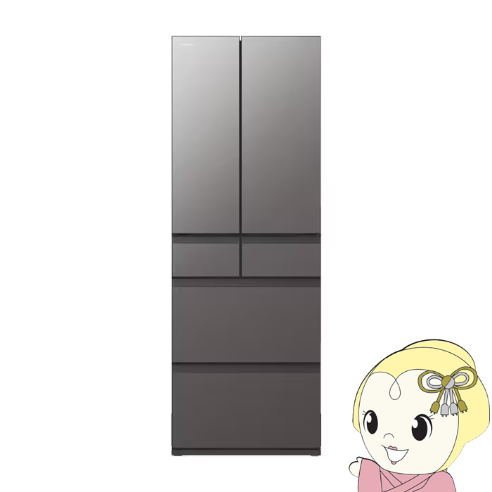 [�\�� ��1�T�Ԉȍ~]�①�� �y�W���ݒu��z ���� HITACHI 540L 6�h�A �`���R�[���O���[ R-HZC54Y-XH