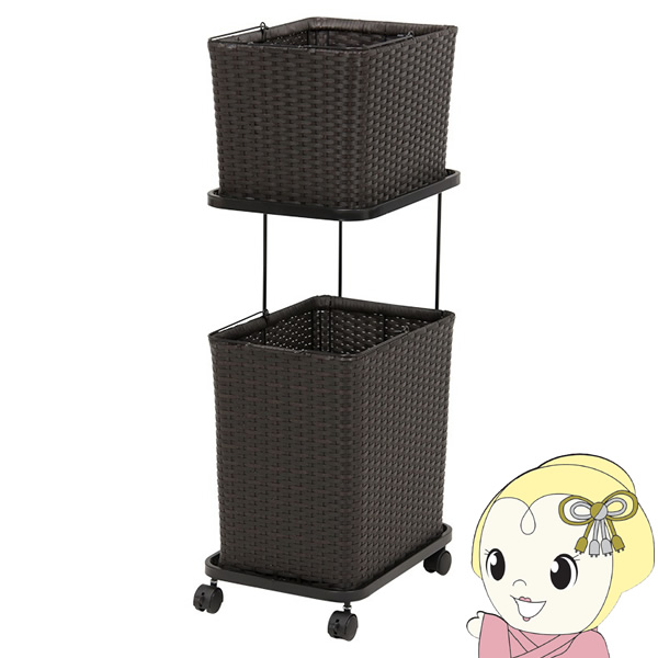 ランドリーラック【メーカー直送】RAN-2427 ダークブラウン 萩原 ハギハラ