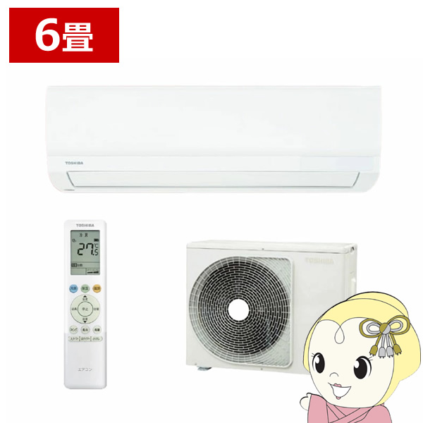 �G�A�R�� ���� TOSHIBA RAS-2216TL-W TL�V���[�Y 2026�N���f�� ������6���p �P��100V �X�^���_�[�h���f�� RAS-2215TL-W�̌�p�i