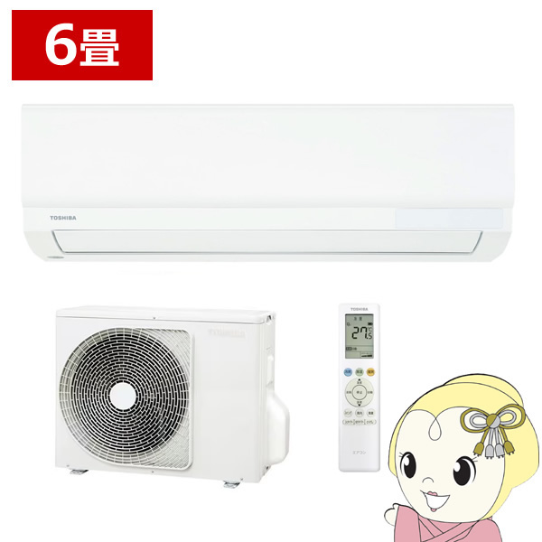 ���[���G�A�R�� ���� TOSHIBA 6���p �P��100V �G�A�R�� V-M�V���[�Y �z���C�g RAS-V221M-W