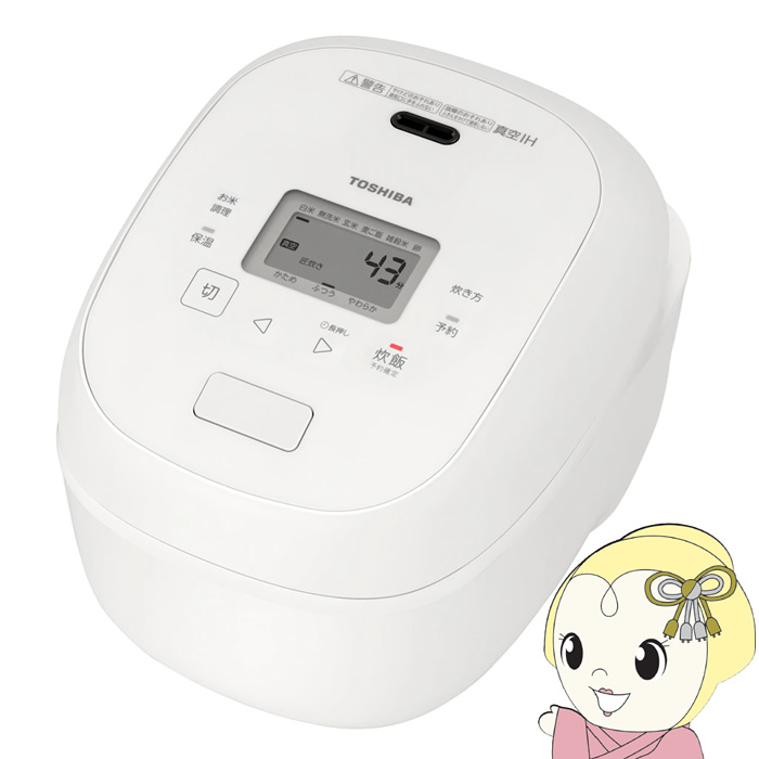 ���ъ� ���� TOSHIBA �^��IH�W���[���ъ� �������� 1������ �~���L�[�z���C�g RC-18RXA-W