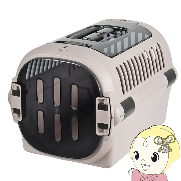 猫用品 リッチェル キャンピングキャリー ダブルドア M グレージュ